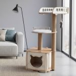 Patihomes XL Lâl Katlı Yataklı Kedi Evi