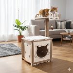 Patihomes Kedi Evi ve Kedi Tırmalama Yataklı