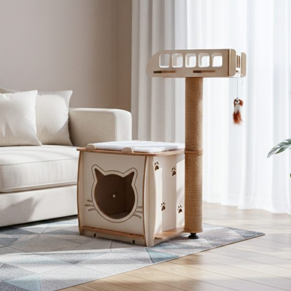 Patihomes Kedi Evi ve Kedi Tırmalama Yataklı - Görsel 2