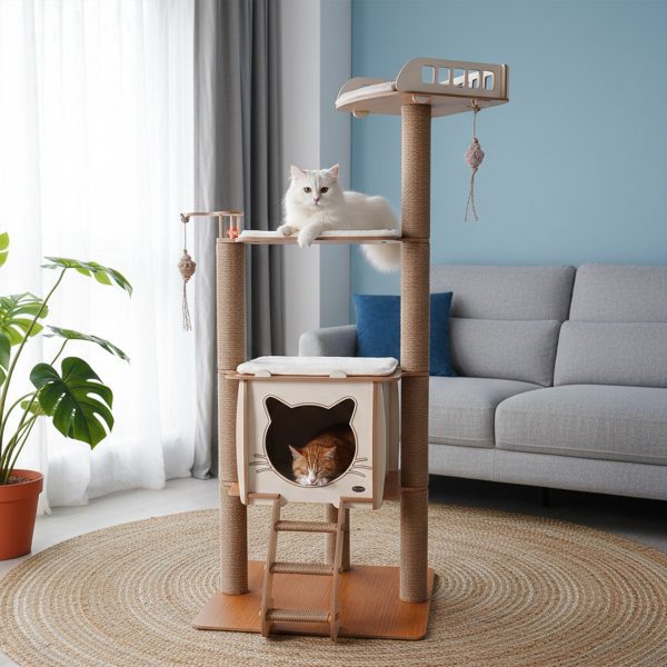 Pati Homes XL Vip Dubleks Katlı Kedi Evi - Görsel 2