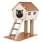 Patihomes XL Merdivenli Kedi Evi Tırmalamalı - Görsel 2