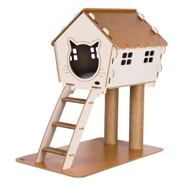 Patihomes XL Merdivenli Kedi Evi Tırmalamalı - Görsel 2