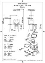 Pati Homes XL Katlı Kedi Oyun Evi Köşk - Görsel 5