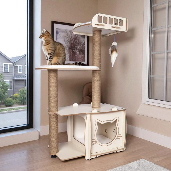 Pati Homes Katlı Yataklı Kedi Tırmalama Evi - Kedi Tırmalaması - Görsel 2