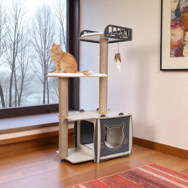 Pati Homes Katlı Yataklı Kedi Tırmalama Evi - Kedi Tırmalaması - Görsel 5