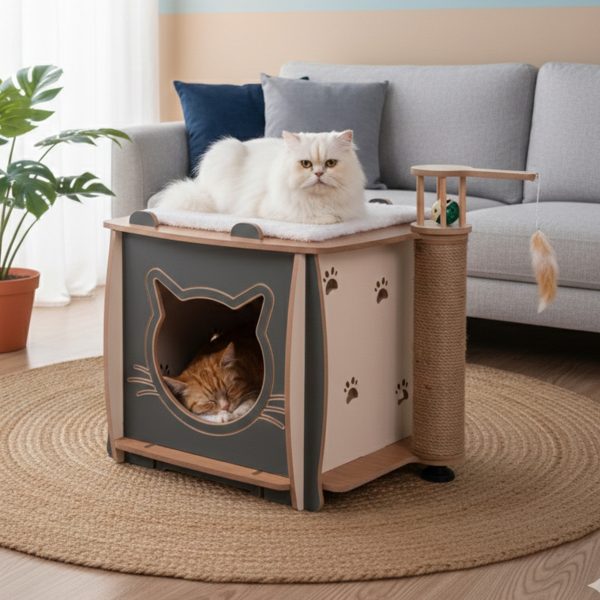 Patihomes Kedi Tırmalama Evi - Kedi Tırmalaması - Kedi Tırmalama Tahtası - Görsel 3