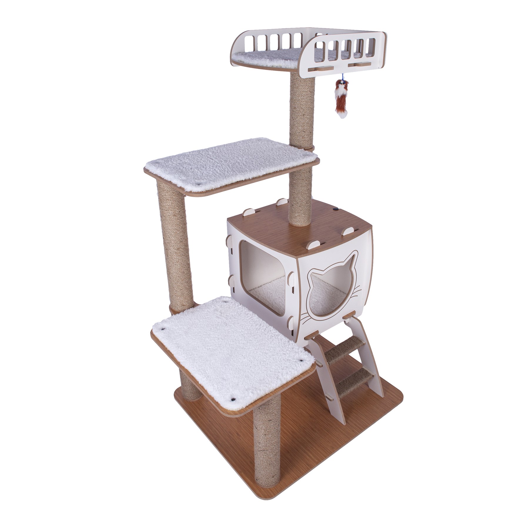 8a84186505af4dce99b2489076b3bde0.jpg Patihomes Katlı Kedi Evi Tırmalamalı - Görsel 8