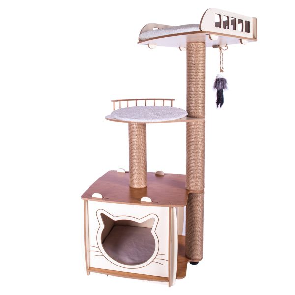 Patihomes XL Lâl Katlı Yataklı Kedi Evi - Görsel 5