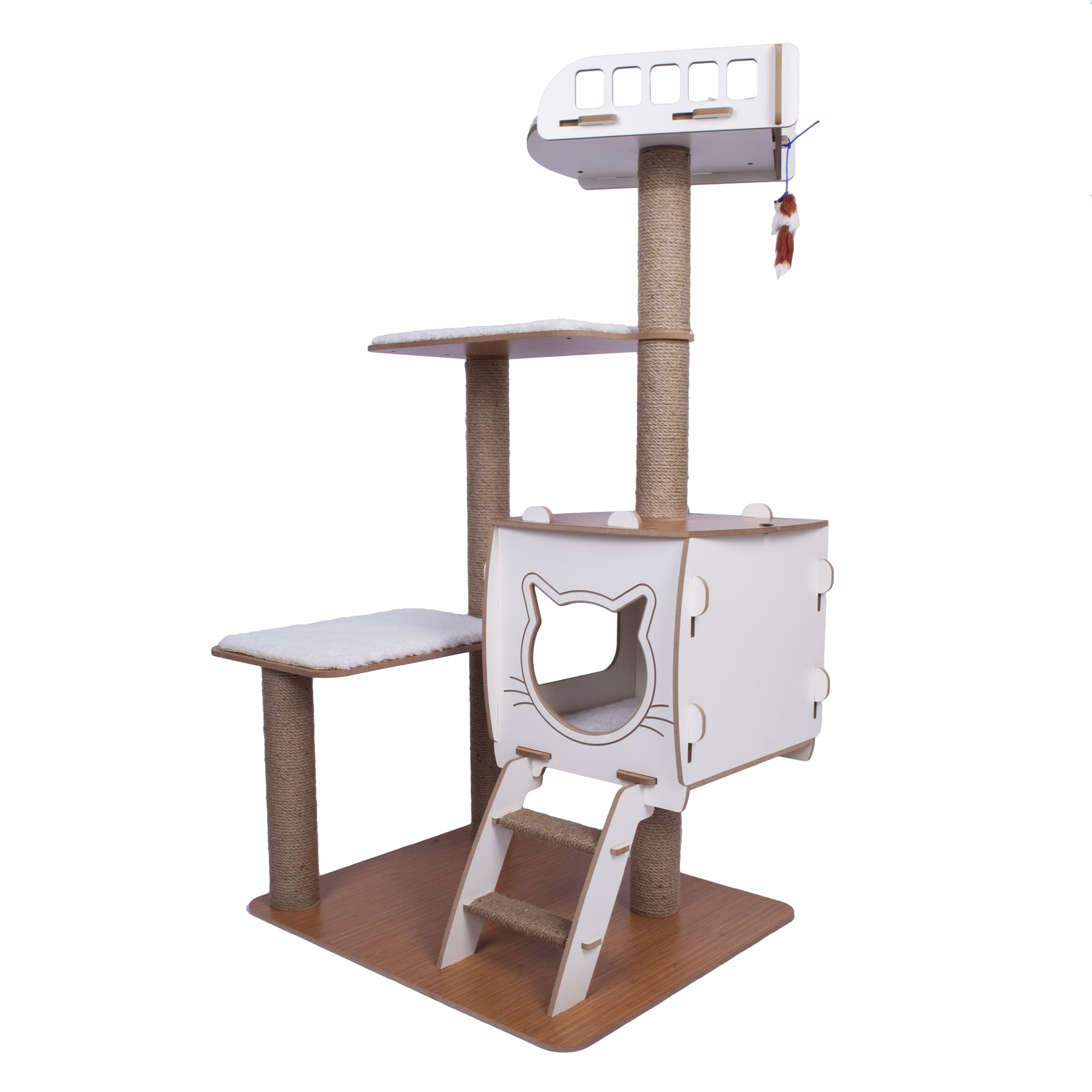 f33bf1637e7946d891cd68b5cef656be.jpg Patihomes Katlı Kedi Evi Tırmalamalı - Görsel 7