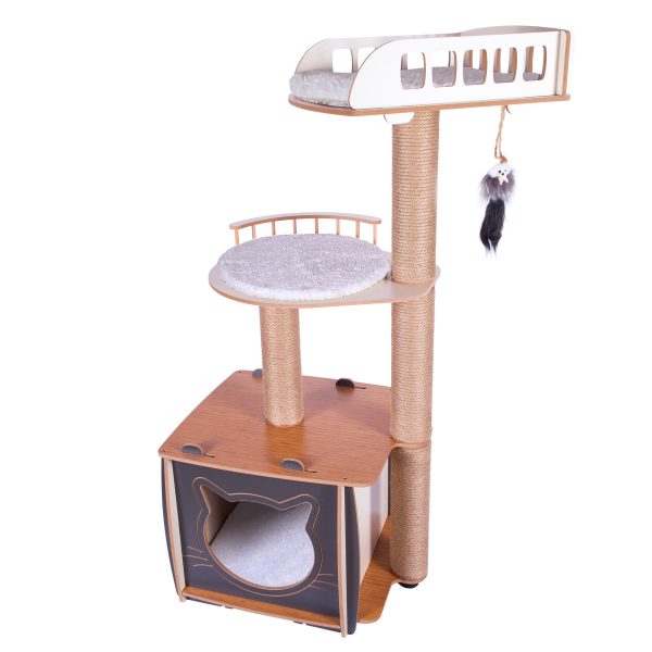 Patihomes XL Lâl Katlı Yataklı Kedi Evi - Görsel 7