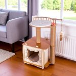 Pati Homes Pro Köşk Kedi Evi Tırmalamalı - Görsel 4