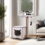 Patihomes XL Lâl Yataklı Tırmalamalı Kedi Evi | Kedi Tırmalama Evi - Görsel 2