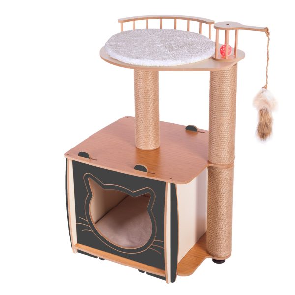 Pati Homes Pro Köşk Kedi Evi Tırmalamalı - Görsel 3