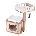 Patihomes XL Lâl Yataklı Tırmalamalı Kedi Evi | Kedi Tırmalama Evi - Görsel 4