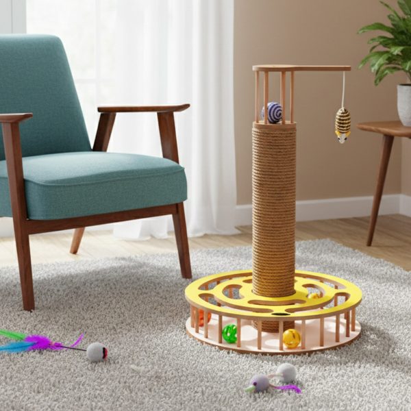 Patihomes Oyuncaklı Tırmalama Kedi Tırmalama Tahtası - Görsel 5