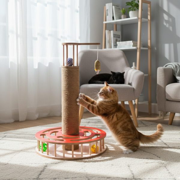 Patihomes Oyuncaklı Tırmalama Kedi Tırmalama Tahtası - Görsel 2