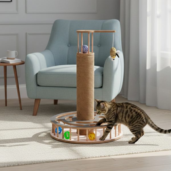 Patihomes Oyuncaklı Tırmalama Kedi Tırmalama Tahtası - Görsel 3